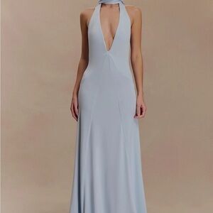 NWT Meshki Elegant Backless Sky Blue Dress